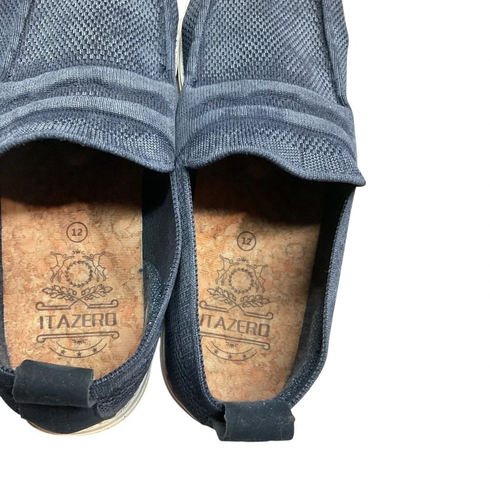 Itazero Men's Casual Loafers Canvas Slip On‎ Casual Walking Shoes Navy Size 12